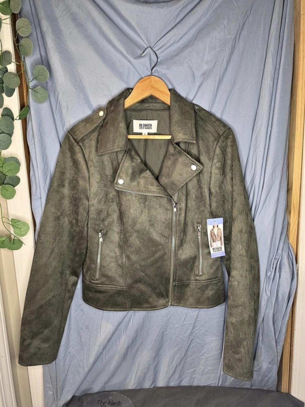 Steve Madden Moto Jacket in Green NWT